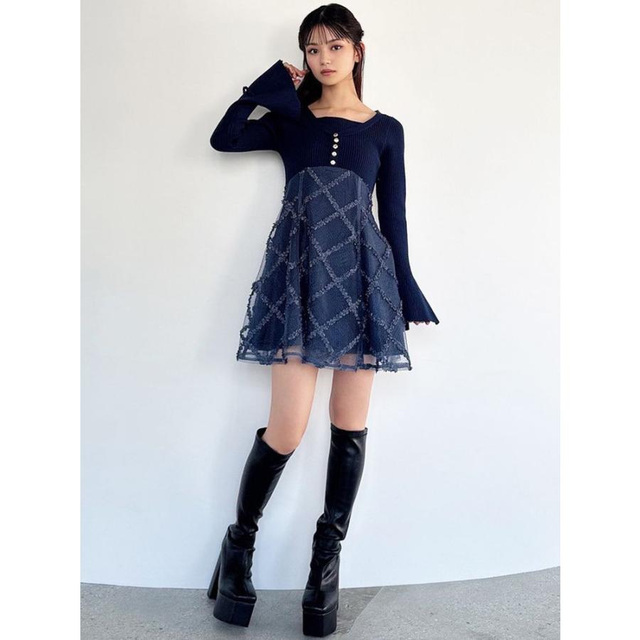 RESEXXY（リゼクシー） ドッキングフレアミニニットワンピース 即日