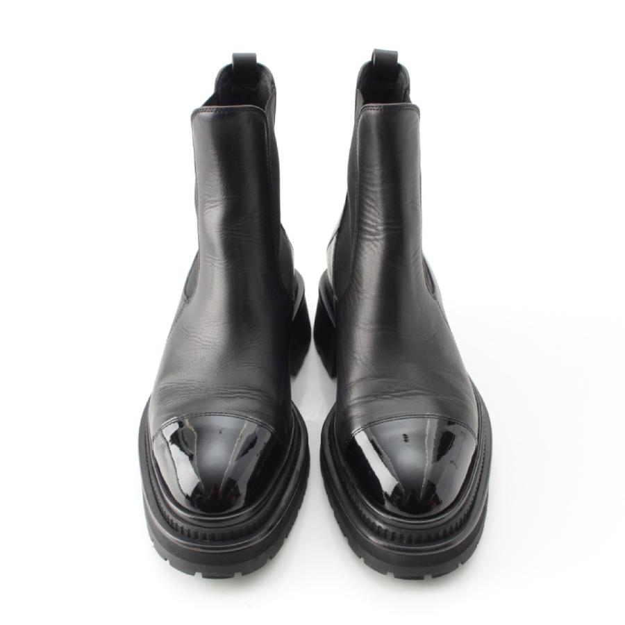 CHANEL（シャネル） レザー ココマーク バックロゴ サイドゴア ブーツ