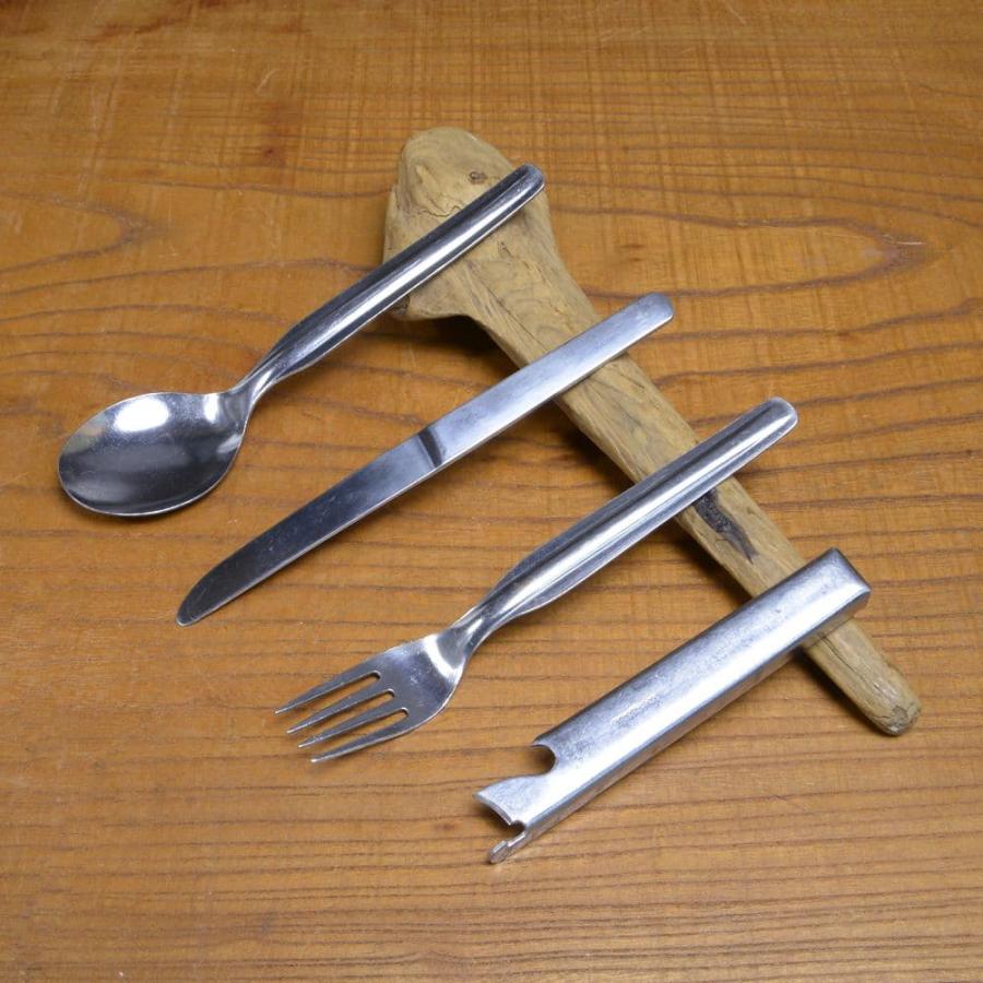 ドイツ軍放出品 カトラリー 4本セット ステンレス製 旧東ドイツ 軍