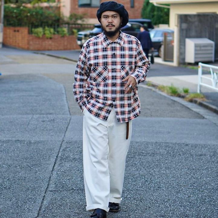 WEIRDO（ウィアード） オープンカラーシャツ チェック 長袖 メンズ
