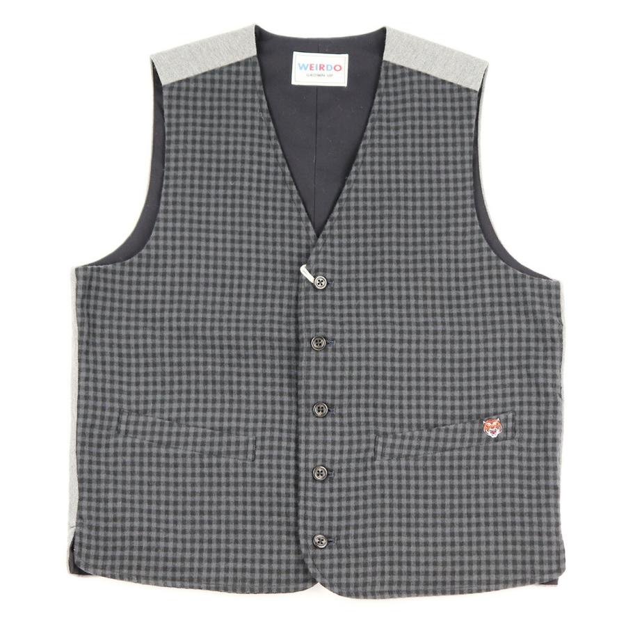 WEIRDO（ウィアード） WEIRDO CIRCUS - VEST (GRAY × BLACK) サーカス