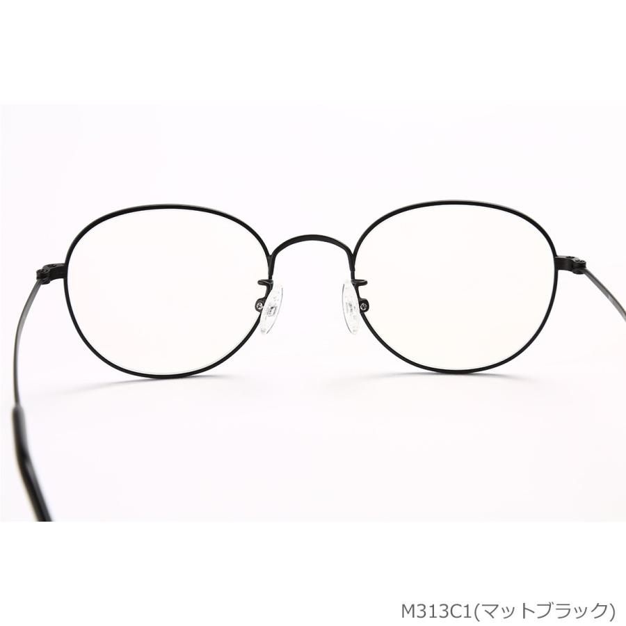 MIDI ブルーライトカットメガネ 伊達メガネ 紫外線カット (M-313