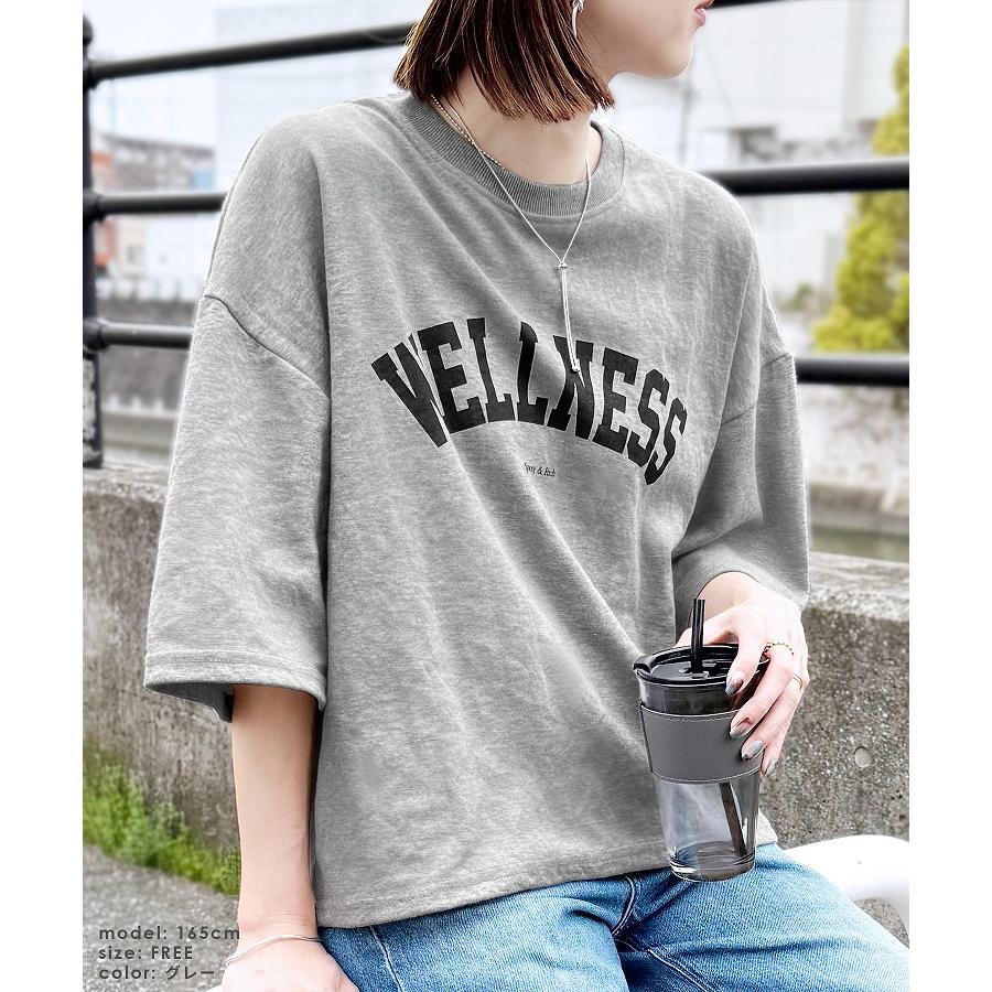 reca（レカ） 五分袖ロゴプリントTシャツ 240207 レディース トップス