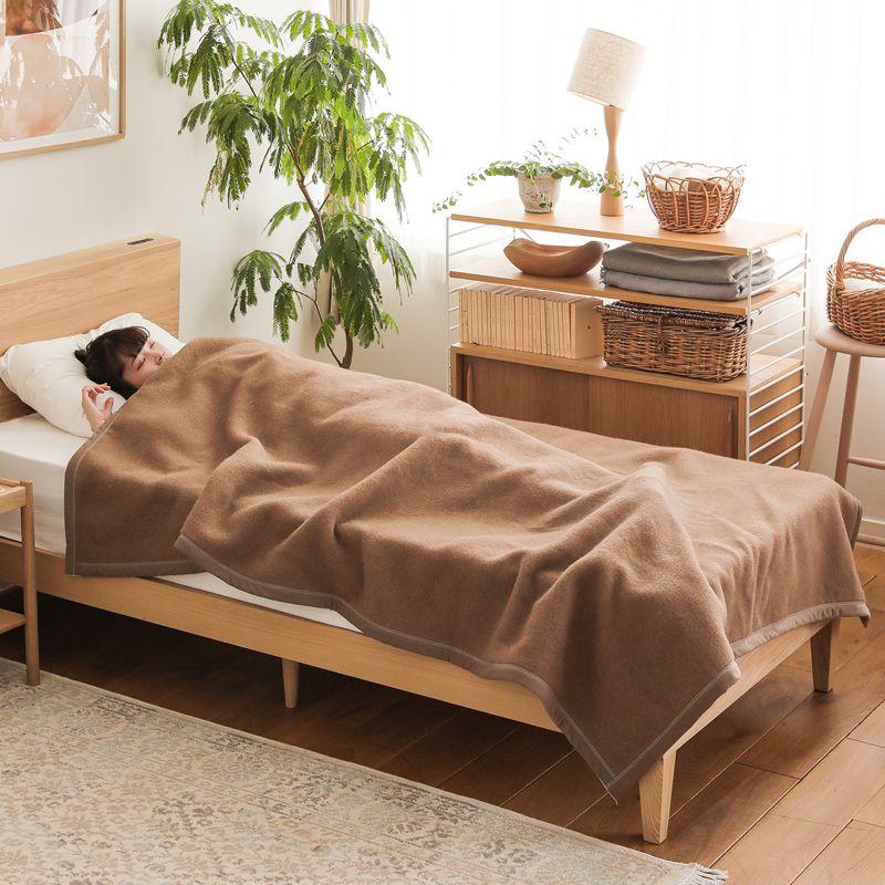 日本製 キャメル100％ あったか毛布 シングル 140×200 ラクダ ひざ掛け