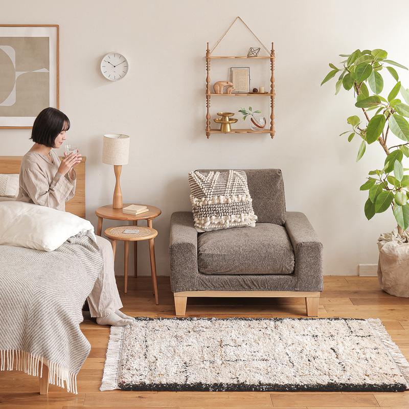 ラグマット BIANCA LINE-DOT 200×250 ウィルトン織り 長方形 ホット