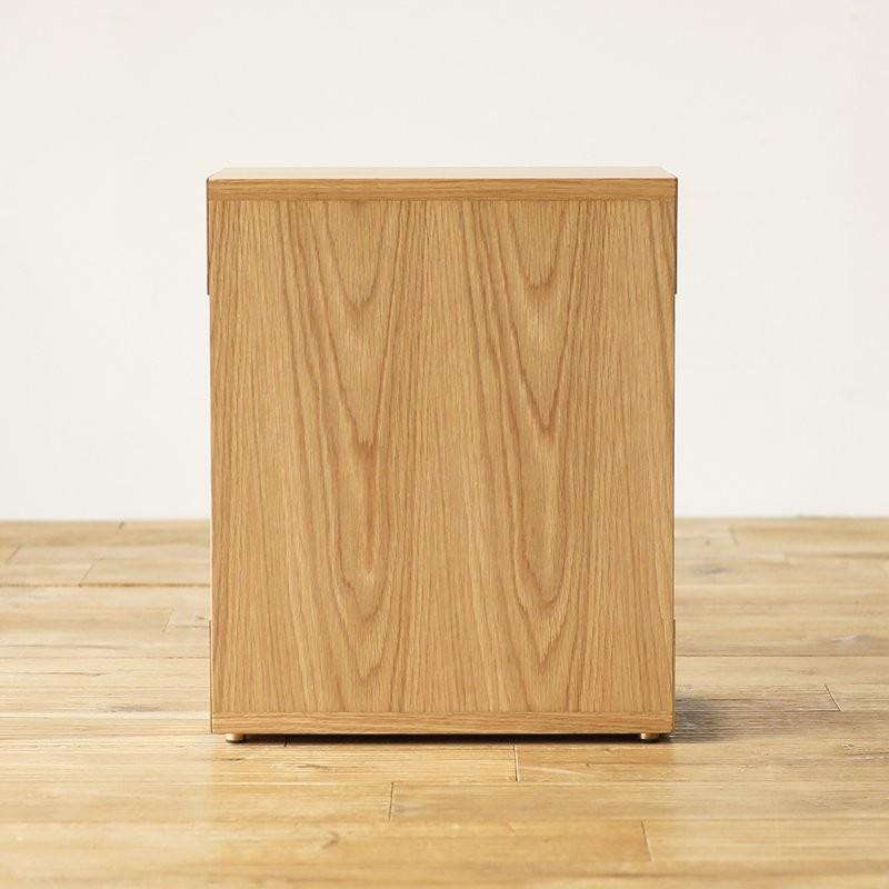 サイドテーブル folk／NA ナチュラル 高さ 42cm 49cm オーク 真鍮 北欧