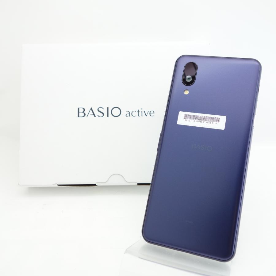 BASIO 【SIMフリー】BASIO active SHG09 ネイビー au版SIMロック解除品