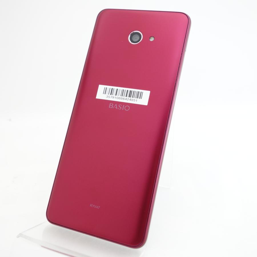 BASIO 【SIMフリー】BASIO4 KYV47 ワインレッド au版SIMロック解除品