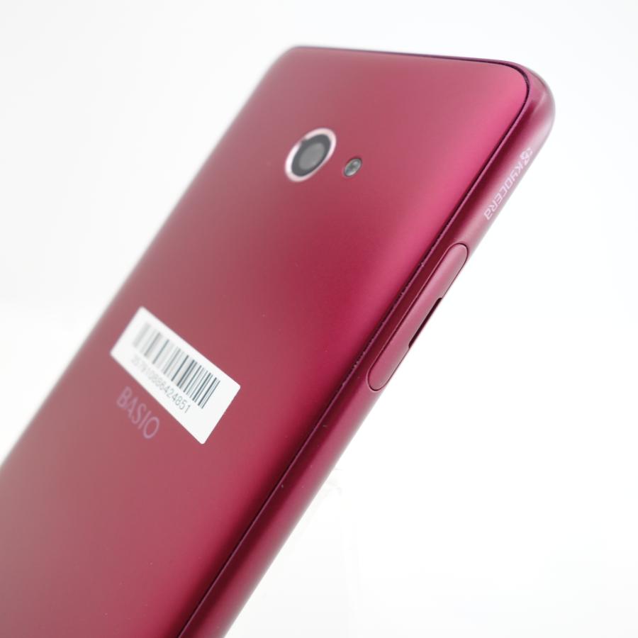 BASIO 【SIMフリー】BASIO4 KYV47 ワインレッド au版SIMロック解除品