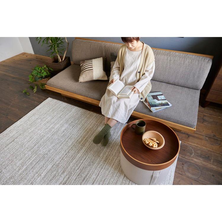 日本製 ラグ 130×190cm 滑り止め エクリュ むじのラグ 無地 タフトラグ