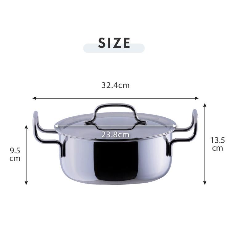 ジオ・プロダクト 日本製 両手鍋 22cm GEO-22T ガス火・IH対応