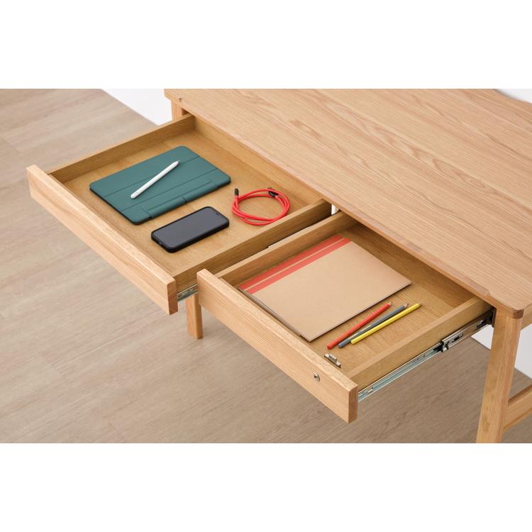 一生紀 学習デスク 幅105cm タップ収納付き 配線隠し 引き出し付き