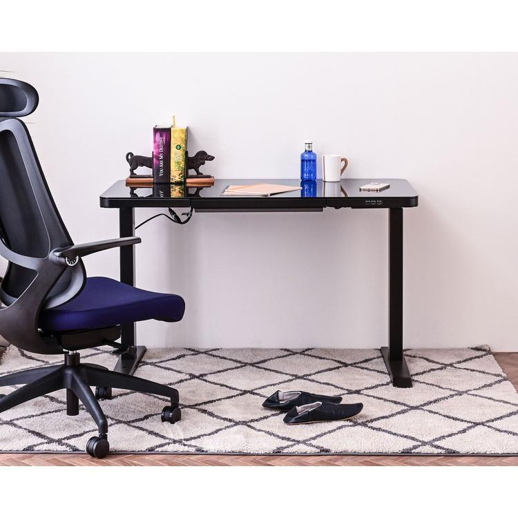 電動昇降デスク 幅114cm 引き出し1杯 USB3口付き ワイヤレス