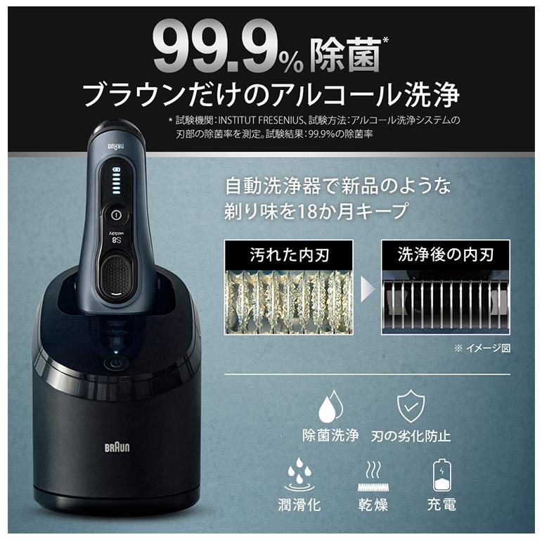 ブラウン シリーズ8 8563cc グレー メンズ 電気シェーバー アルコール