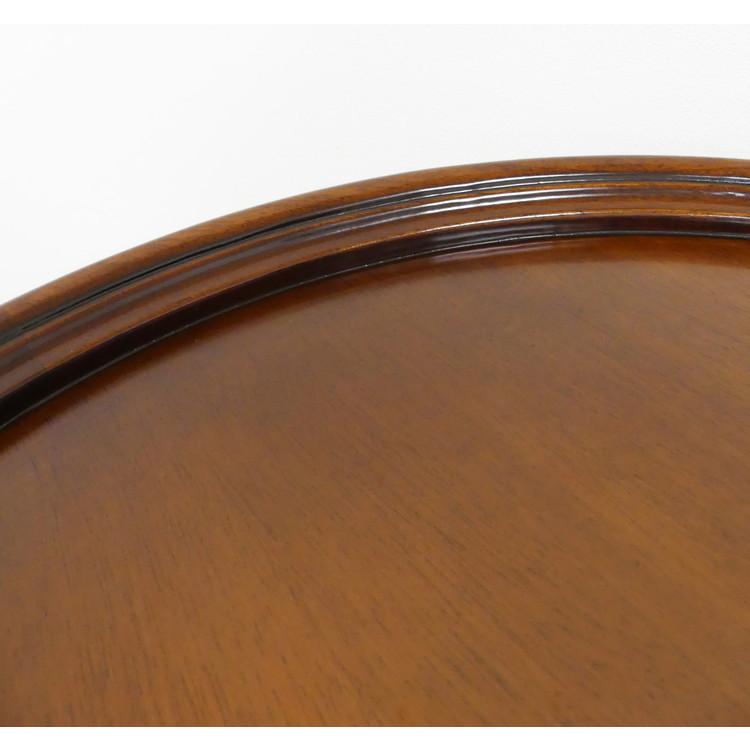 サイドテーブル 直径43.5cm 完成品 マホガニー 天然木 ラッカー塗装