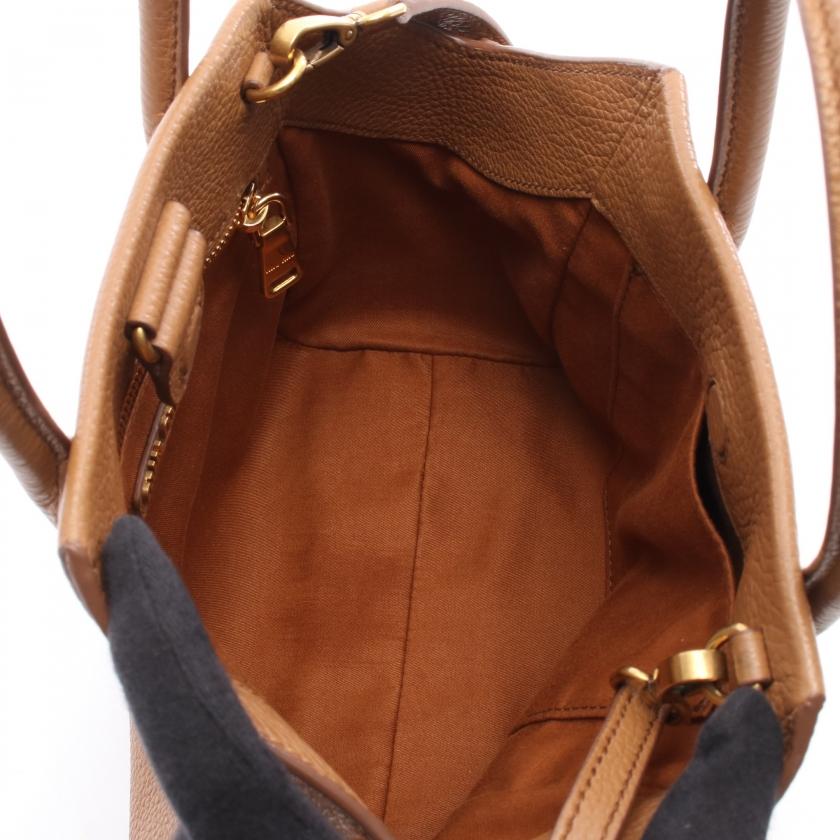 ミュウミュウ miu ヴィッテロダイノ ハンドバッグ レザー ライト