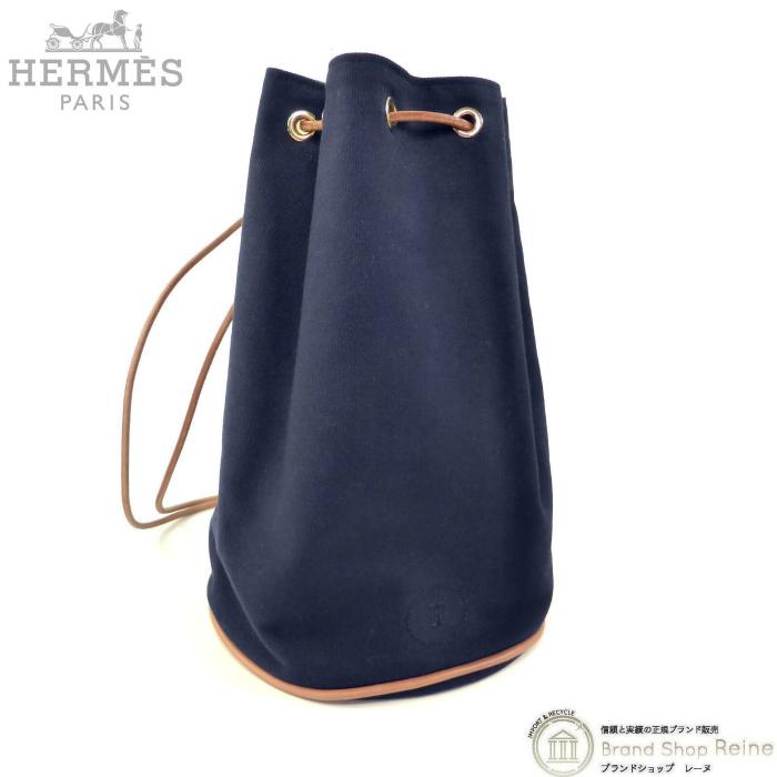 HERMES（エルメス） ポロションミミル PM キャンバス 巾着 ショルダー