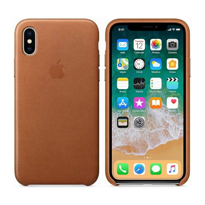 iPhone 【純正品】iPhone X / XS レザーケース ブラウン Apple