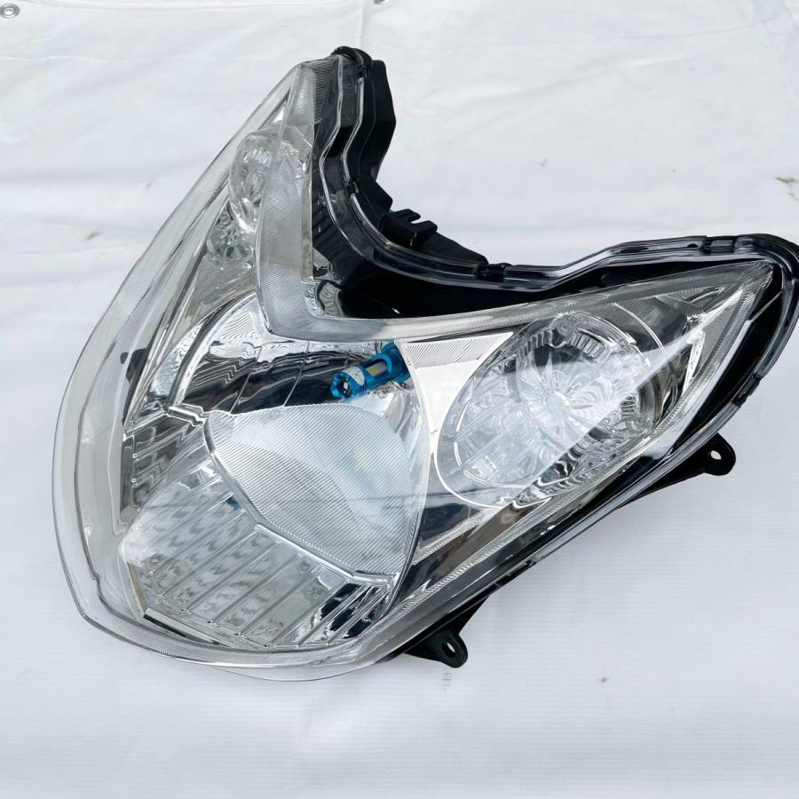 シグナスX SE44J 2型 07-12 LED ヘッドライト 純正タイプ H4青 電球