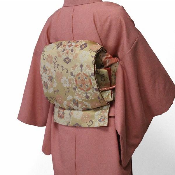 着物 レンタル Lサイズ 袋帯セット 江戸小紋 赤ピンク 鮫小紋