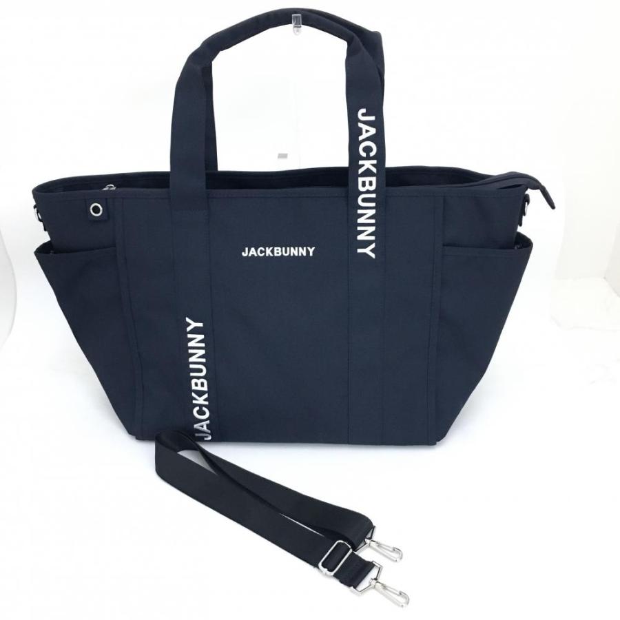 超美品】ジャックバニー 2WAYロッカーバッグ ネイビー×白 ビッグトート