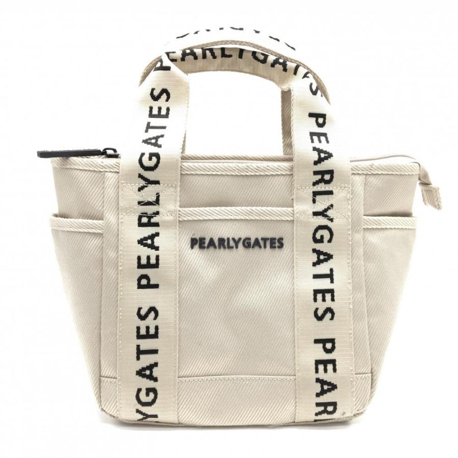 PEARLY GATES（パーリーゲイツ） カートバッグ ベージュ×黒 ニコちゃん