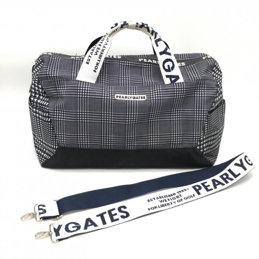 PEARLY GATES（パーリーゲイツ） 2WAYボストンバッグ ネイビー×白