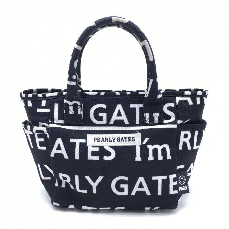 PEARLY GATES（パーリーゲイツ） カートバッグ ネイビー×白 ロゴ総柄