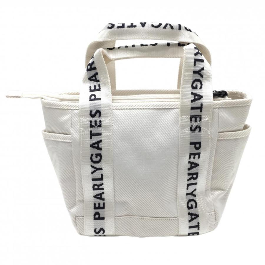 PEARLY GATES（パーリーゲイツ） カートバッグ 白×黒 持ち手ロゴ
