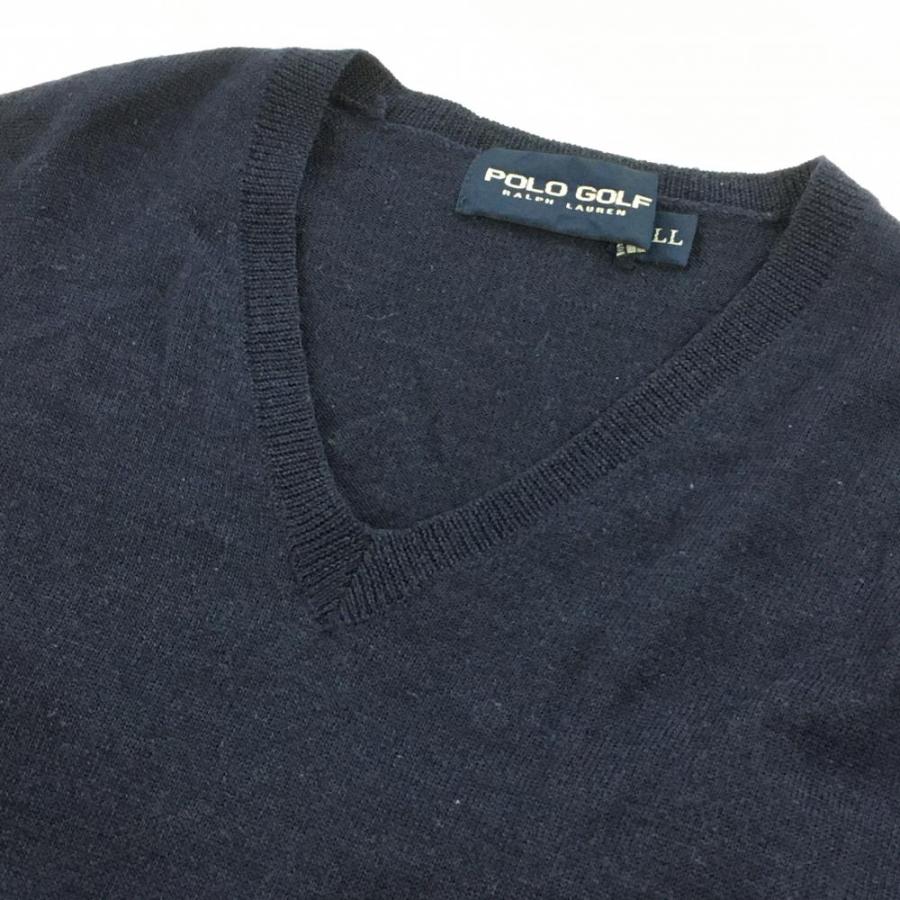 美品】ポロゴルフラルフローレン セーター ネイビー カシミヤ混 ニット