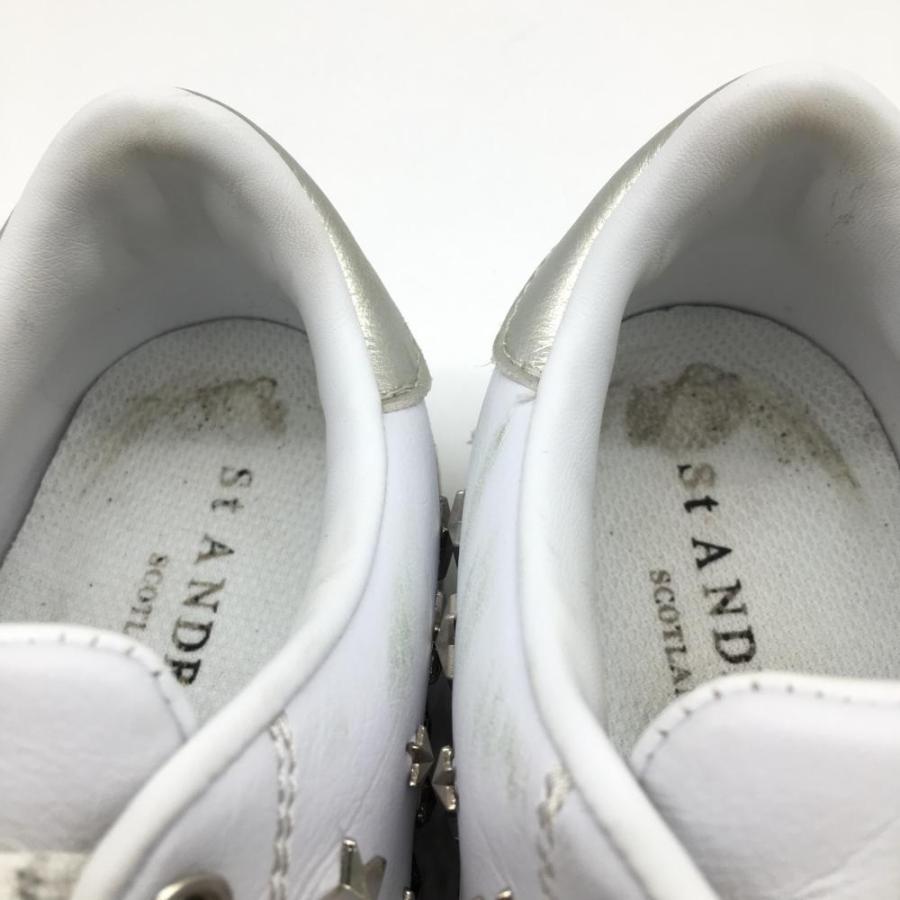 St ANDREWS セントアンドリュース ゴルフシューズ 白×シルバー 星