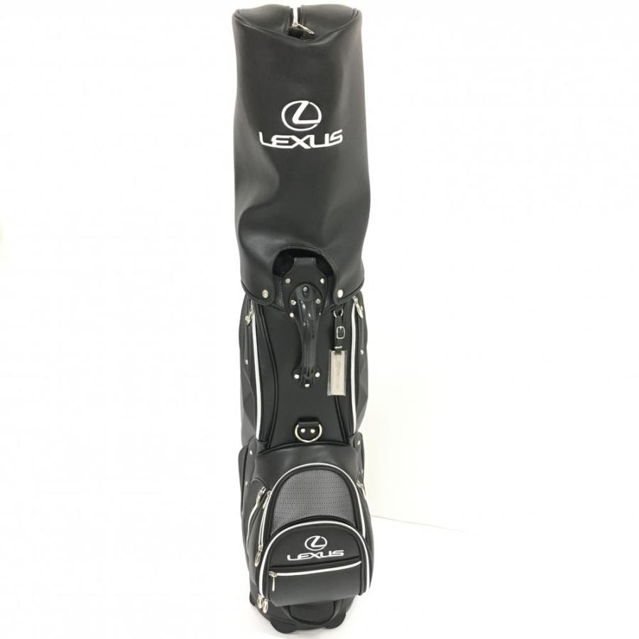 レクサス キャディバッグ 黒×シルバー 一部柄 9型ゴルフ LEXUS（未使用