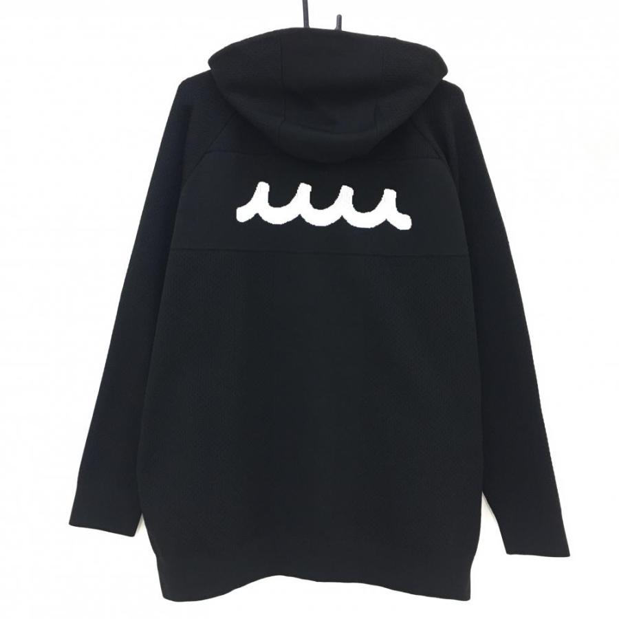muta MARINE（ムータマリン） ニットジップパーカー 黒 バックロゴ