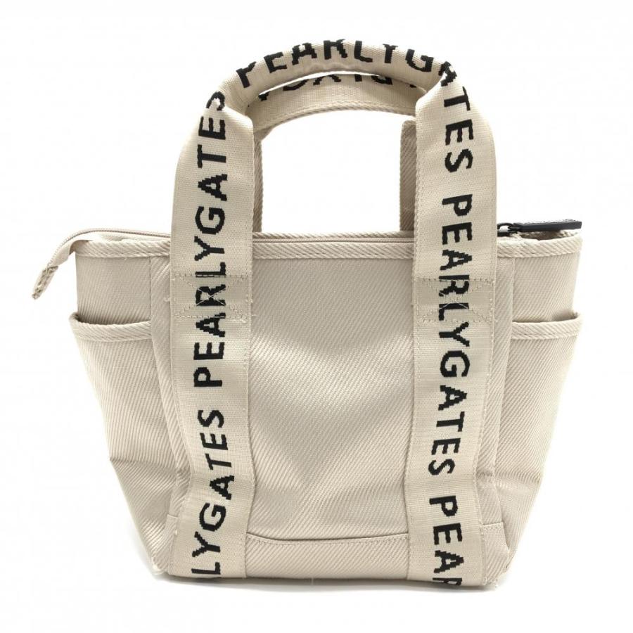 PEARLY GATES（パーリーゲイツ） カートバッグ ベージュ×黒 ニコちゃん