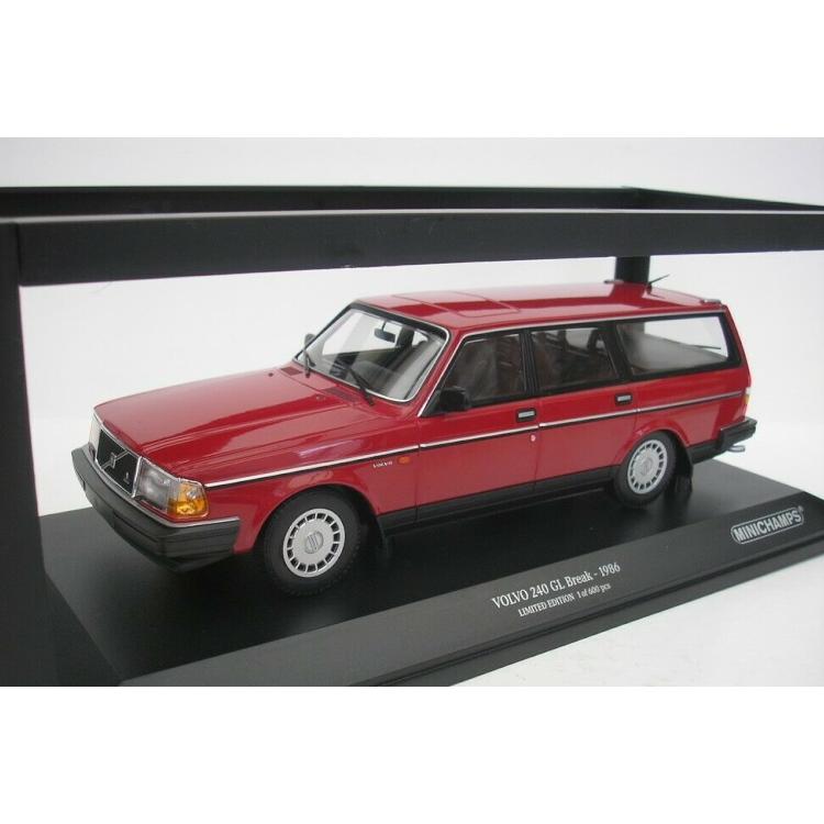 ミニチャンプス 1/18 ボルボ 240 GL Break 1986 レッド : 寝具