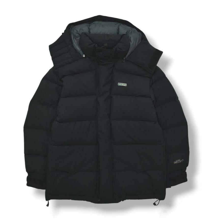 AIGLE（エーグル） フード付き ダウンジャケット 黒 : 古着屋リプラス