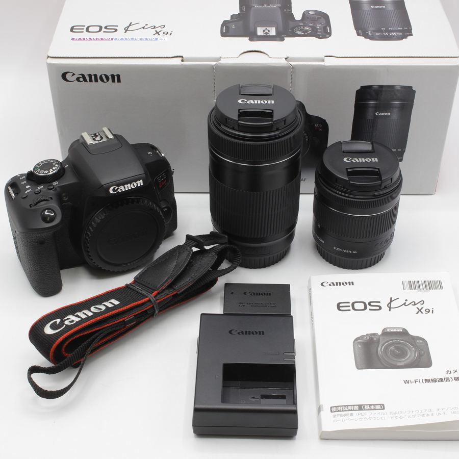 美品 Canon EOS Kiss X9i 標準&望遠ダブルレンズセット Wi-Fi/動画