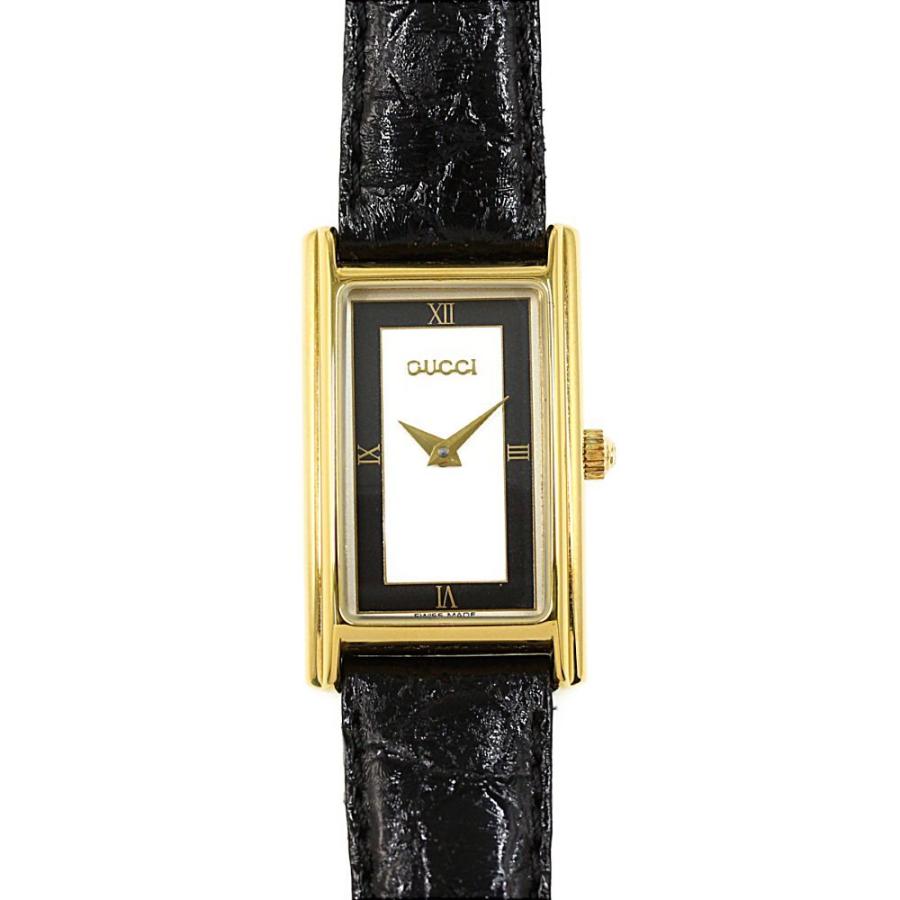 GUCCI（グッチ） スクエア クォーツ時計 レザーベルト-19.5g/2600L