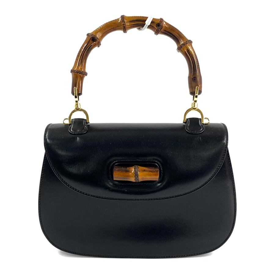 GUCCI（グッチ） バンブー・トップハンドル ハンドバッグ/ブラック
