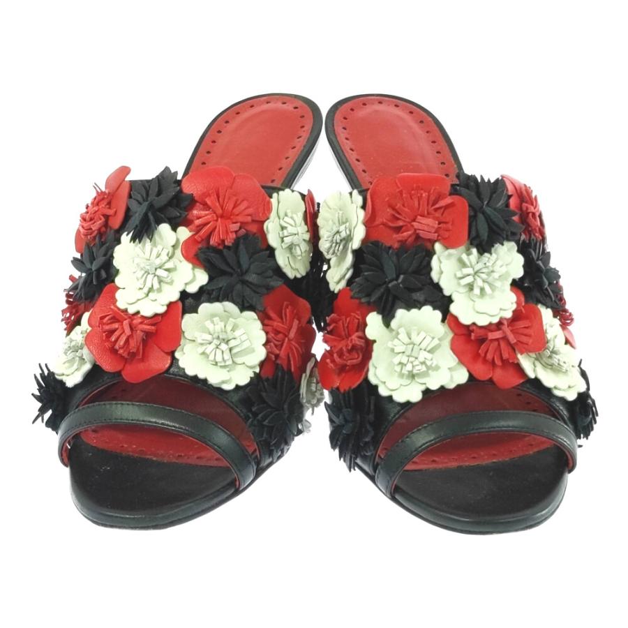 MANOLO BLAHNIK（マノロブラニク） フラワー ミュール サンダル サボ