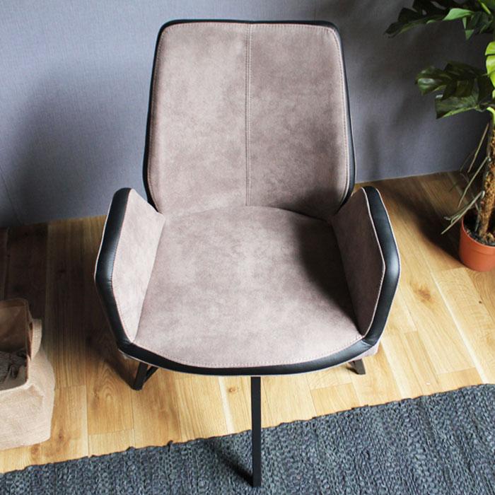 送料無料 回転ダイニングチェア 回転肘付きファブリックチェアー