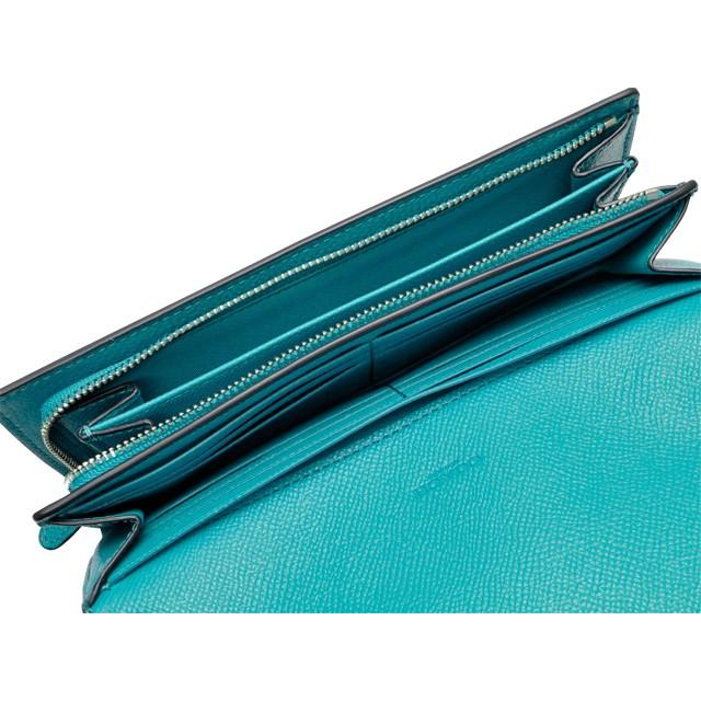 COACH（コーチ） 財布 長財布 二つ折り ターコイズブルー レザー
