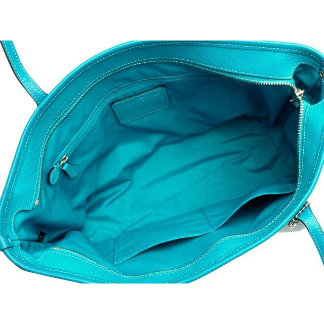 COACH（コーチ） バッグ トートバッグ ターコイズブルー レザー