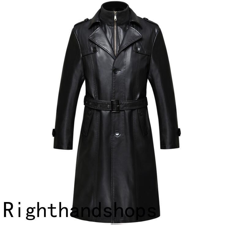 ラムレザーコート メンズ 羊革 レザージャケット トレンチコート