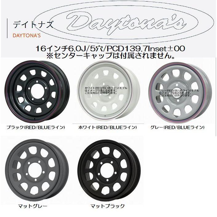 DAYTONA'S 16インチ用 JB74ジムニーシエラ用 デイトナズ スチール