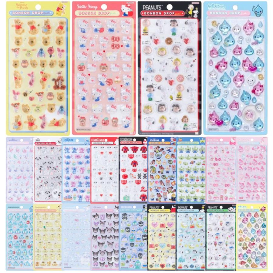 ボンボンドロップシール 第1弾 サンリオ ディズニー スヌーピー しずく
