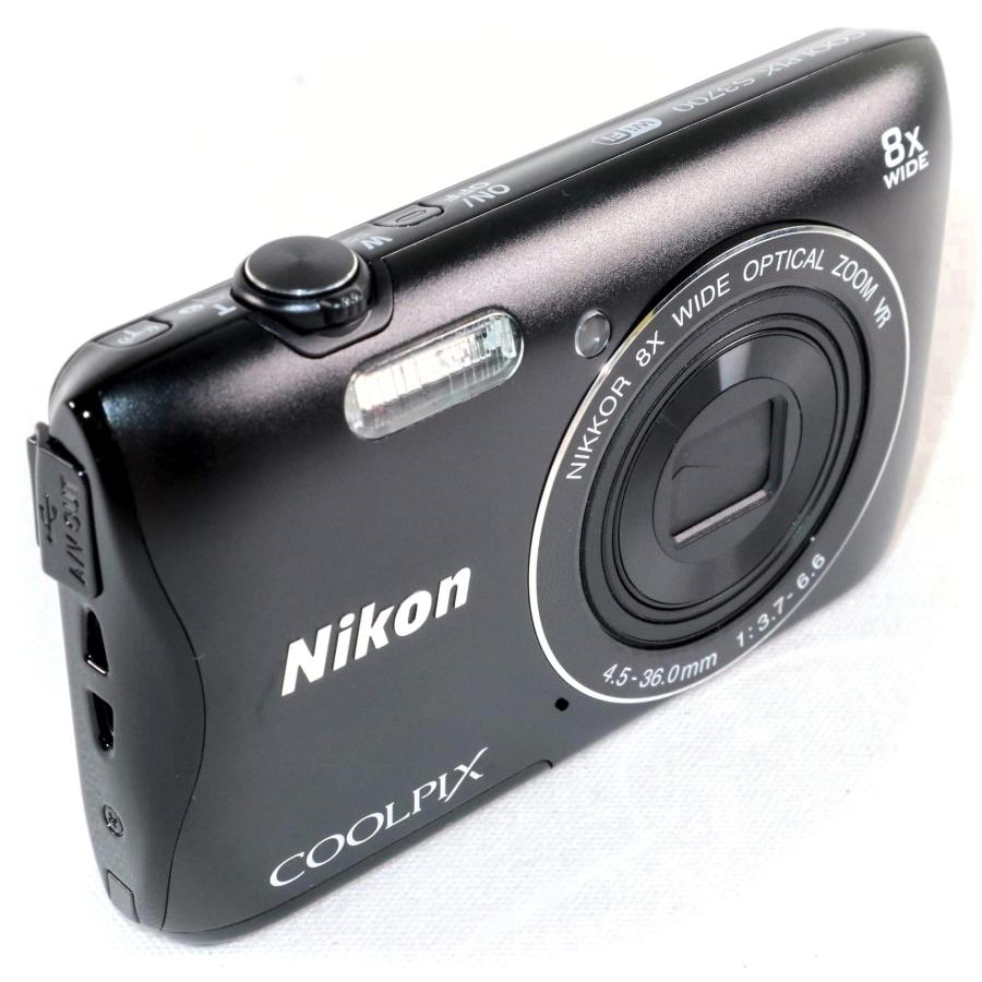 極上美品》 NIKON COOLPIX S3700 ブラック 中古カメラ コンパクト