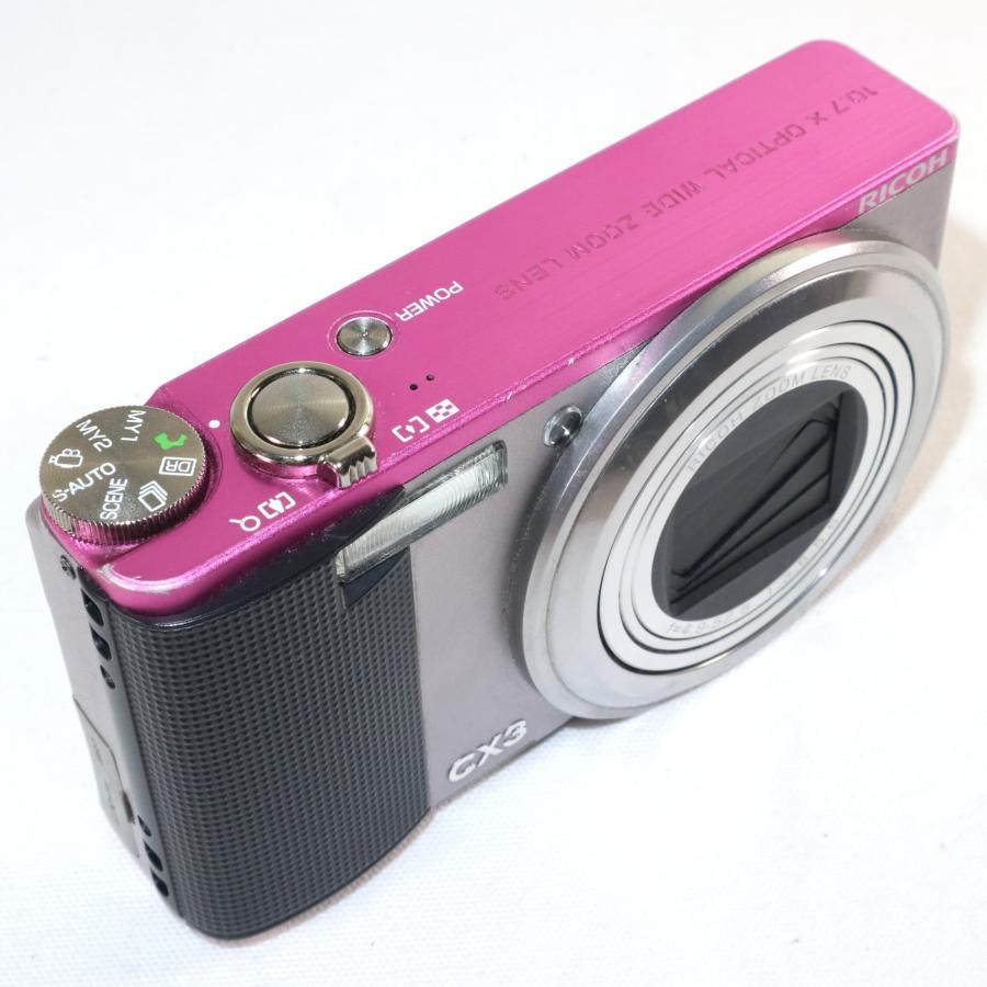 RICOH CX3 ツートン ライトグレー ピンク コンデジ コンパクトカメラ