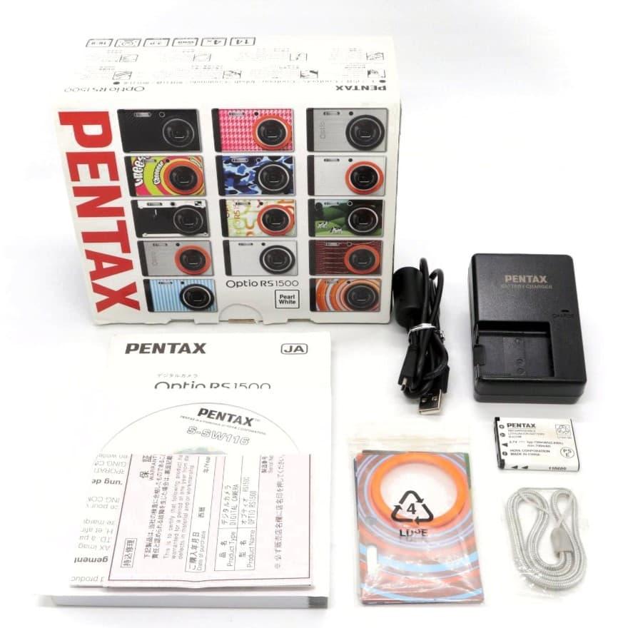 コンパクトデジタルカメラ PENTAX Optio RS1500 パールホワイト k3102