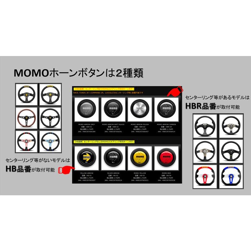 MOMO（モモ） ホーンボタン HB-01 YELLOW ARROW : カーパーツ